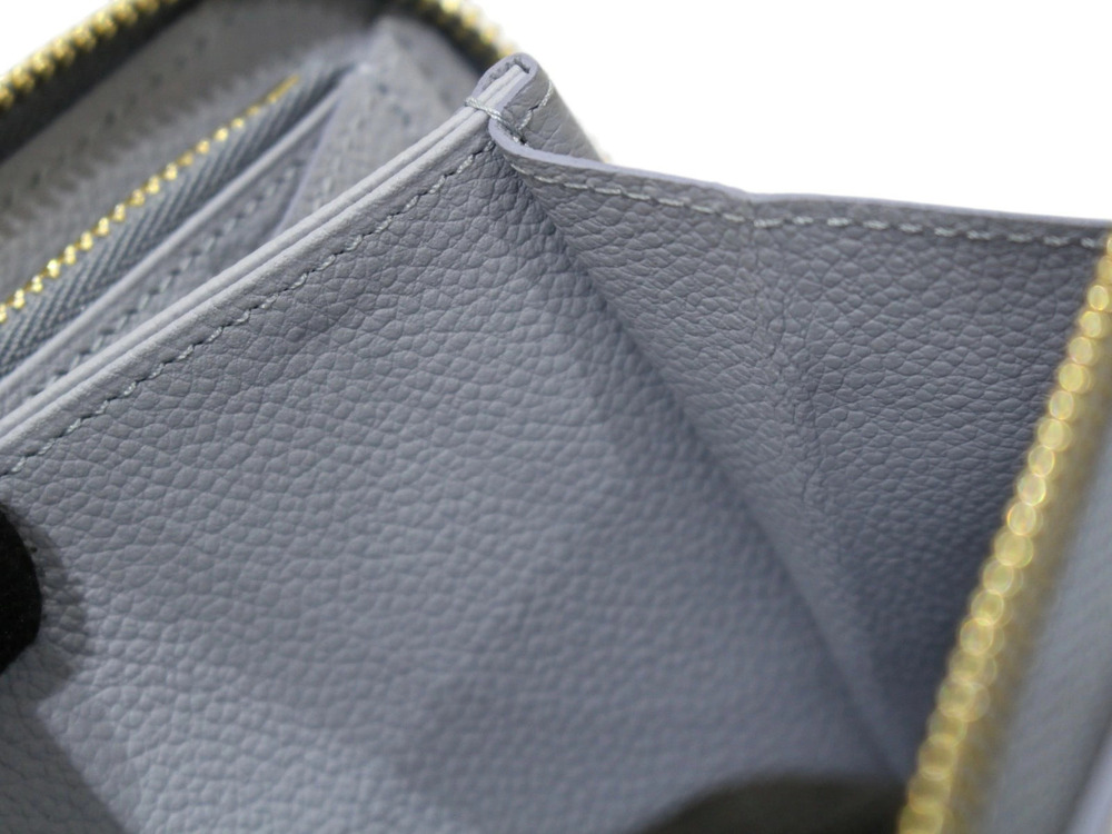 LOUIS VUITTON Zippy Wallet Monogram Empreinte Blue Round Zipper Long